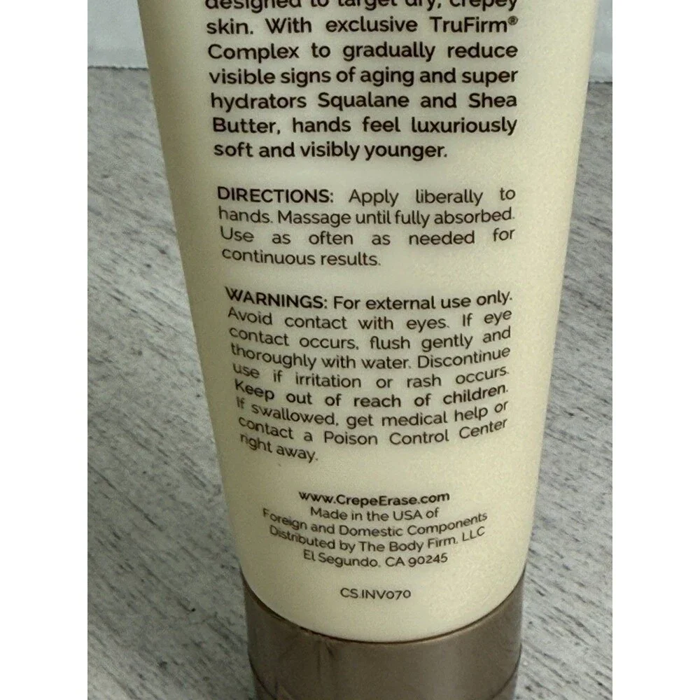 Crepe Erase Anti-Aging Hand Repair Treatment 3 oz 90mL w/ TruFirm New Sealed